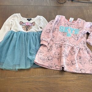 Zunie Cream and Pink Kids Dress Set